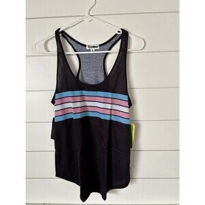 TRANS PRIDE FLAG RACERBACK TANK TOP Size Large